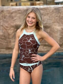Tween Payton - Hibiscus Print Tankini - $48
