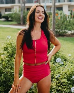 Pink Radberry Allie - Zipper Tankini - $76 -Evergreen Plants Shop 83AE5672 2511 45E0 AE6F 5B9D337325DB