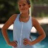 Tween Allie - Misty Blue Zipper Tankini - $52 *New*
