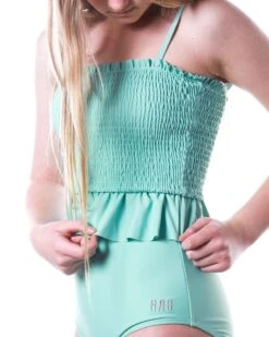 Tween Mya - Aqua Smocked Tankini - $48 -Evergreen Plants Shop D19D6D6D DB89 44F6 B52A 60D848B014D9