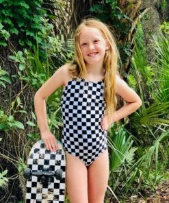 Girls Allie - Checkered One-Piece - $32
