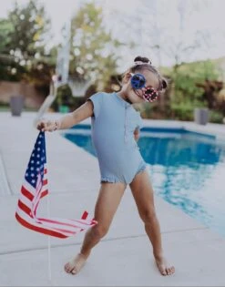 Little Girls Bella - Twilight Blue Zipper One-Piece - $36 -Evergreen Plants Shop E06B1087 69C3 4125 8915 6C593432ACD4