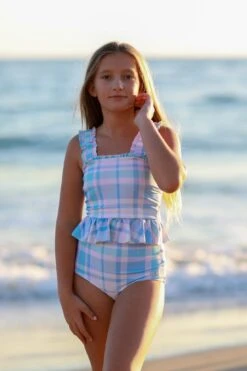 Tween Selena - Plaid Tankini - $56