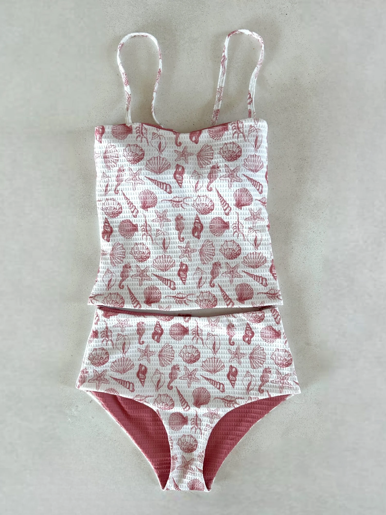 Saylor - Salmon Pink Reversible Tankini 8 Saylor - Salmon Pink Reversible Tankini - Image 8