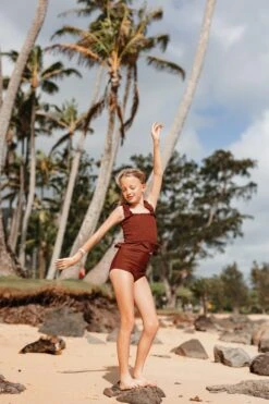 Tween Coco - Brown Smocked Tankini - $56 *New* -Evergreen Plants Shop IMG 3834
