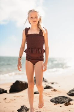 Tween Coco - Brown Smocked Tankini - $56 *New* -Evergreen Plants Shop IMG 3844