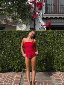 Grace - Ruby Red One-Piece - $78 *New* -Evergreen Plants Shop IMG 4492