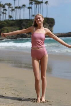 Saylor - Salmon Pink Reversible Tankini 13 Saylor - Salmon Pink Reversible Tankini -Evergreen Plants Shop IMG 4564