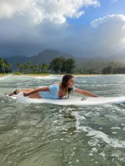 Dawn - Blue Puff Sleeve One-Piece - $38 -Evergreen Plants Shop IMG 7798