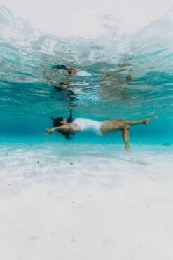 Jenna - White Zipper One-Piece Swimsuit - $74 -Evergreen Plants Shop IMG 9082